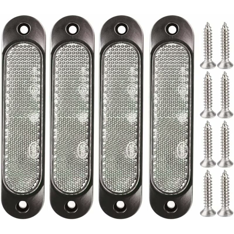 4 Stück 12 V-24 v 27 LED-Anhängermarkierungen vorne, LED-Anhänger-Parkumdrehungen hinten für lkw, Bus, Boot, Wohnmobil, lkw, suv, utv, weiß