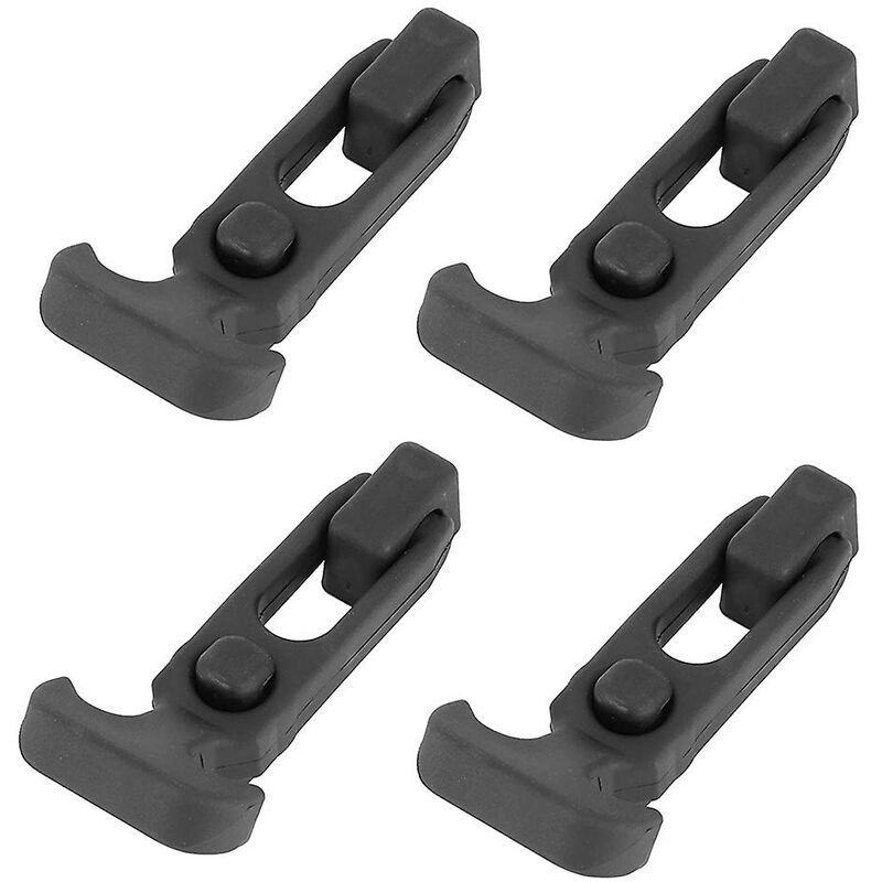 Woosien - 4 Stück T-Griff Reißverschluss T-Griff Werkzeugkastenschloss Gummihaubenverriegelung für Anhänger Golfwagen Dirt Bike