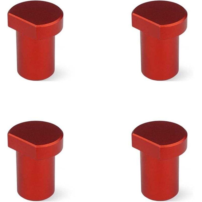 4-teilige Bankklemme aus Aluminiumlegierung, Bankhaken aus Edelstahl, Bankanschläge für Tische, geeignet für feste Werkbänke (rot)