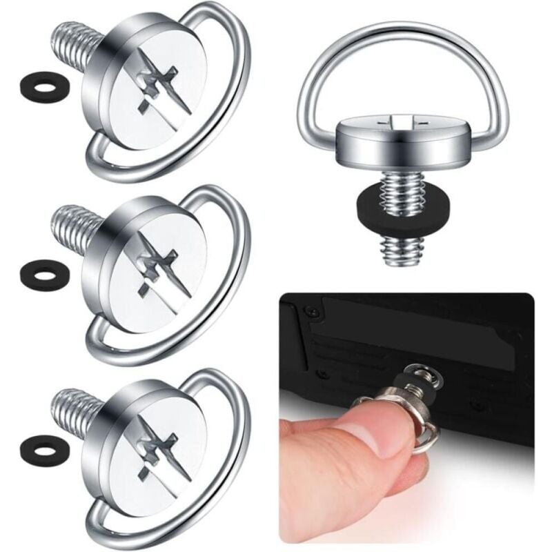 4-teilige Befestigungsschrauben mit D-Ringen, M4-Befestigungsschrauben mit D-Ring aus Edelstahl, kompatibel mit DJI Mini 3 Pro RC-Fernbedienung,