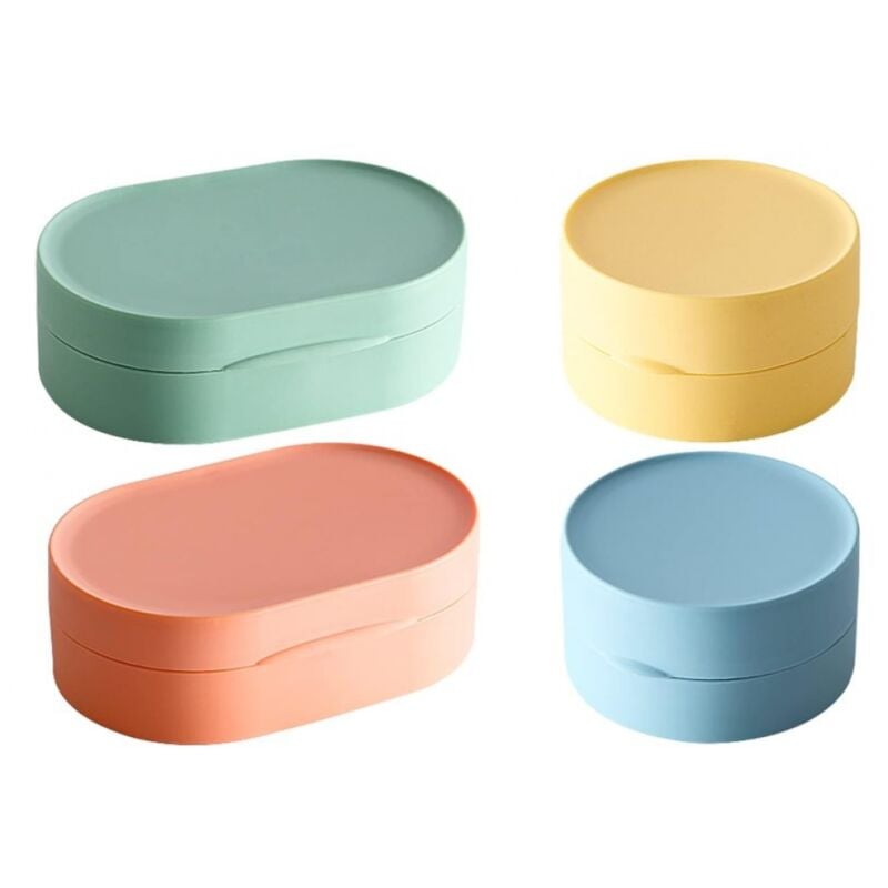 4-teilige Reiseseifenbox, wasserdichter, solider Seifenhalter, Seifenkiste für Wandern, Dusche, Badezimmer, Schule, Fitnessstudio