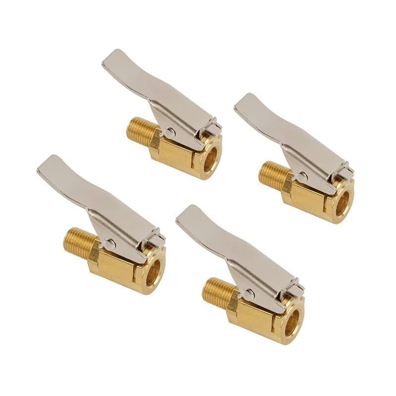 4-teiliger 8-mm-Autoreifen-Ventiladapter, Luftspannfutter-Inflator-Pumpenventil-Clip-Klemmanschluss-Adapter, Düse für pneumatischen
