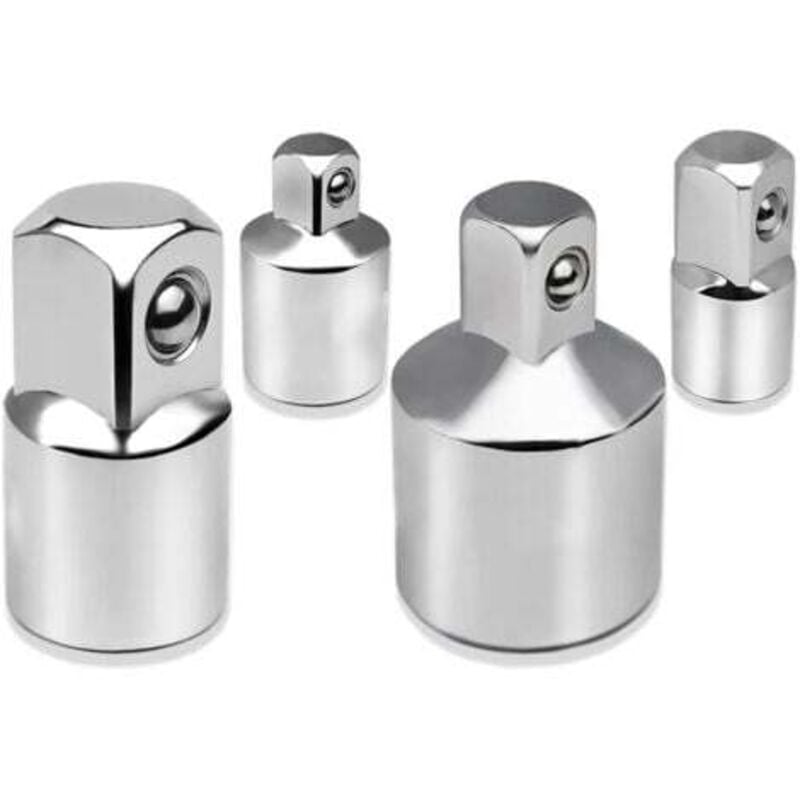 4-teiliger Ratschenadaptersatz, Steckschlüsseladapter, Ratsche 1/2 Zoll auf 3/8 Zoll, 3/8 Zoll auf 1/2 Zoll, 1/4 Zoll auf 3/8 Zoll, 3/8 Zoll auf 1/4