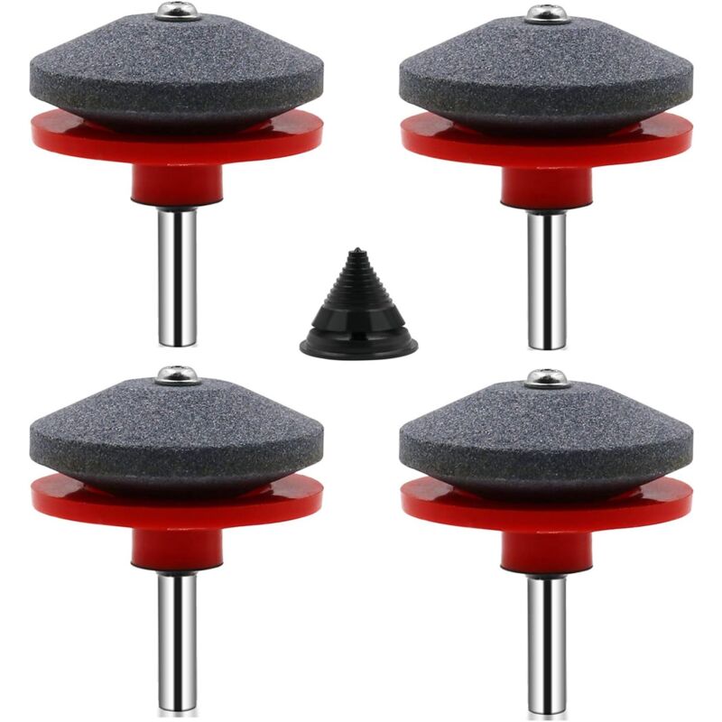 Aiperq - Stück Universal-Rasenmäher-Messerschärfer, Rasenmäher-Schärfer, Rasenmäher-Zubehör mit 1 Stück Messer-Ausgleichs-Set, 50 x 47 mm