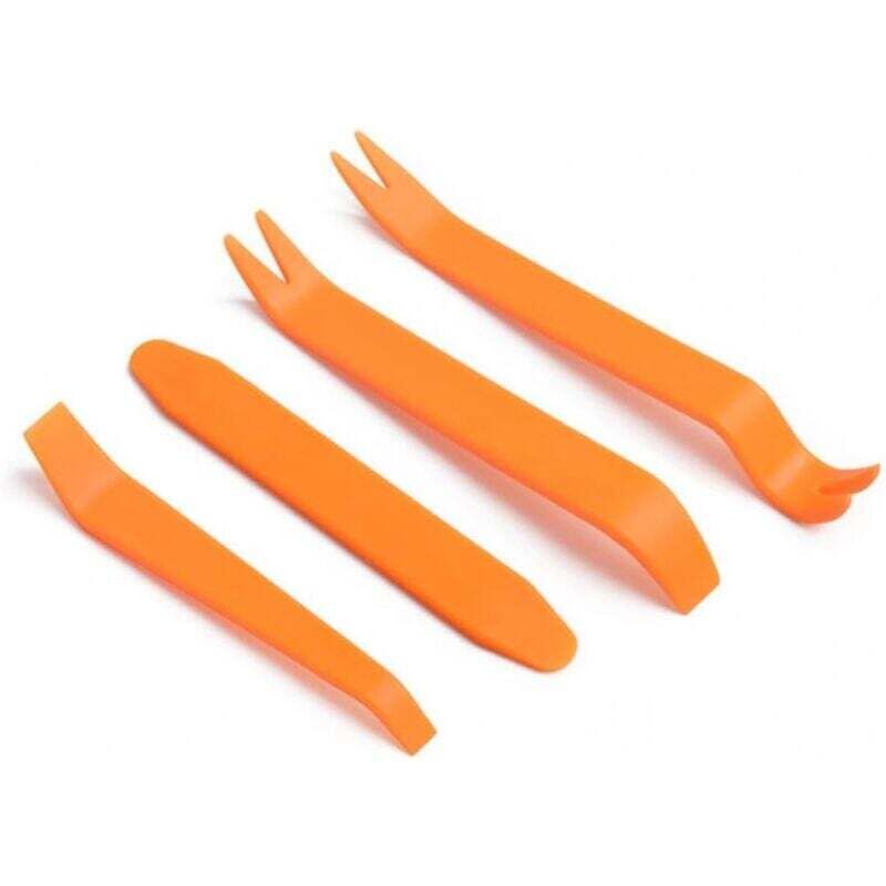 XVX - 4 pezzi di plastica autoradio pannello leva strumento, strumento di rimozione audio per la rimozione del cruscotto, modifica audio pannello