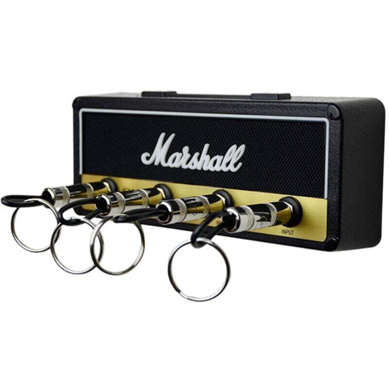 4-teiliges Marshall-Set – Dekorativer Gitarren-Schlüsselanhänger, Hausschlüssel, Marshall JCM800, Schlüsselaufbewahrungsbox