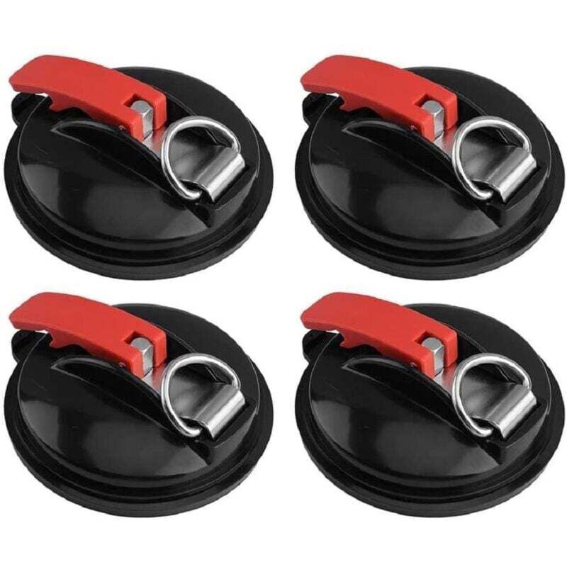 4-teiliges Saugnapf-Set mit Zurrösen, Vakuumsaugnäpfe, Saugnäpfe für Karosserien, für Planen, Camping, Autos, multifunktionale Familien-Saugnäpfe