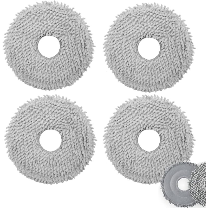 4-teiliges Wischmopp-Set für Roborock Q Revo, Ersatzteile für Roborock P10 Staubsauger, waschbare und wiederverwendbare Wischmopp-Pads