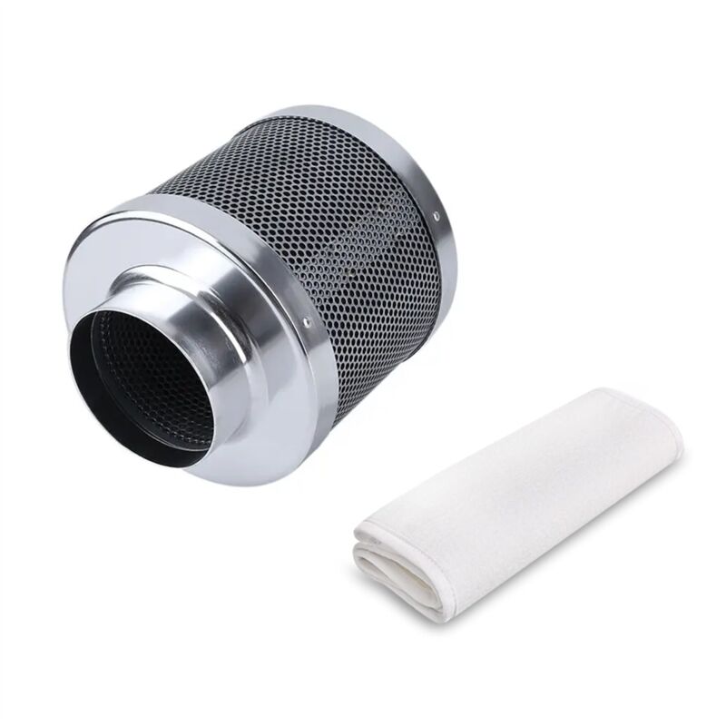 4-Zoll-Luftkohlefilter mit Holzkohlereiniger Grow Tent Kits Geruchskontrolle Belüftung