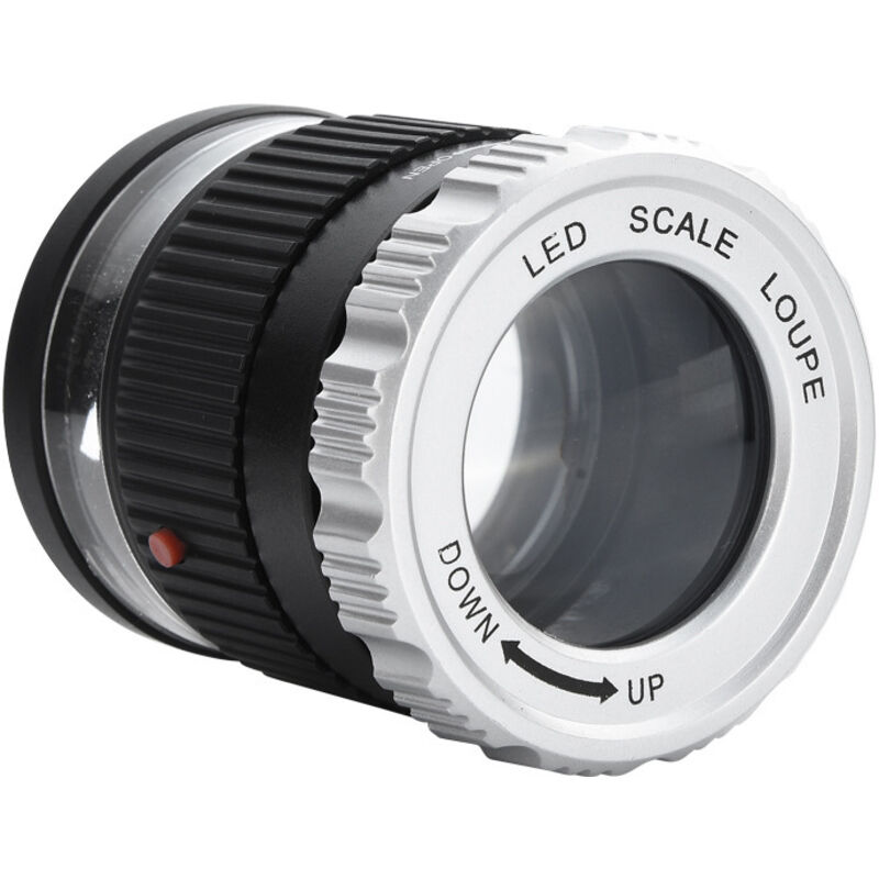 40-fache LED-Lupe, beleuchtete Lupe, UV-beleuchtete Lupe, Lupe mit einstellbarer Brennweite, faltbare Schmucklupe für Textilien, Münzen, Briefmarken,