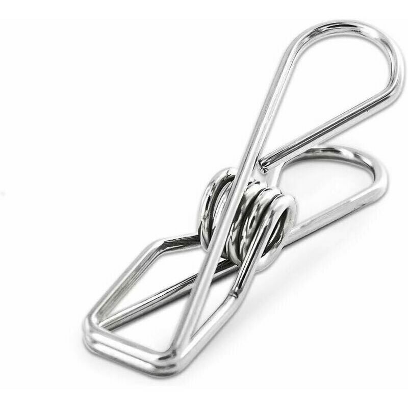Odipie - 40 Stück kleine Wäscheklammern aus Edelstahl, langlebig, Mehrzweck-Wäscheklammern, Metalldraht, Utility-Clips für Wäsche, Zuhause, Küche,