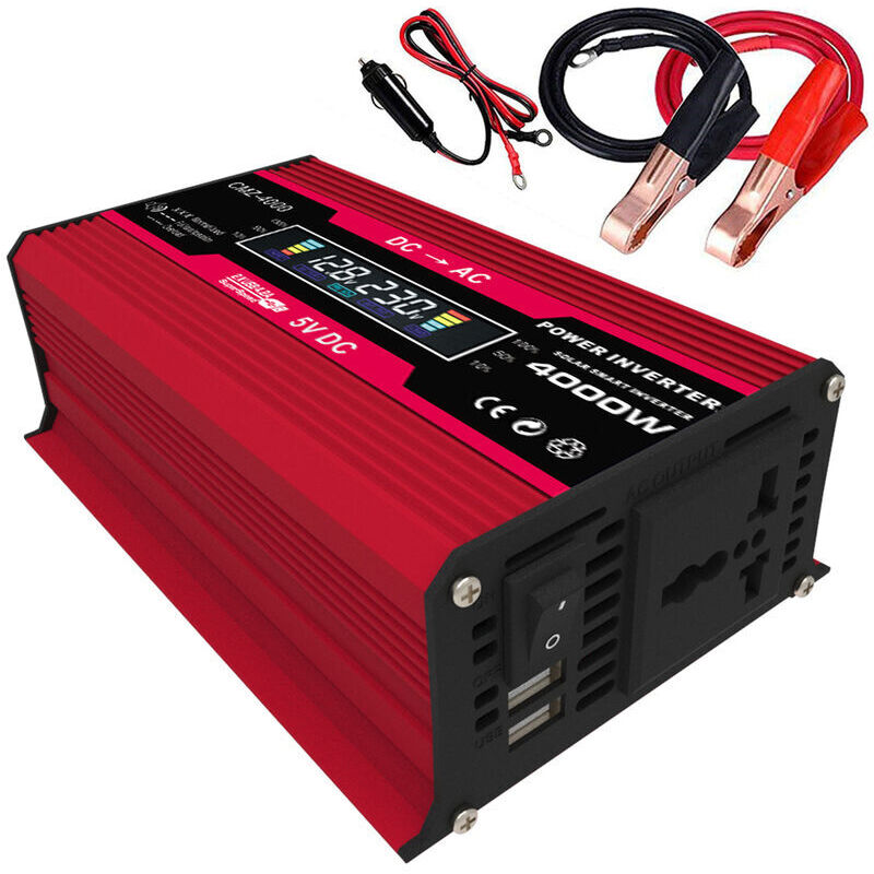 4000 W Spitzenleistung, modifizierter Sinus-Wechselrichter, LED-Anzeige, 300 W Nennleistung, Wechselrichter, DC 12 V auf AC 110 V/220 V,