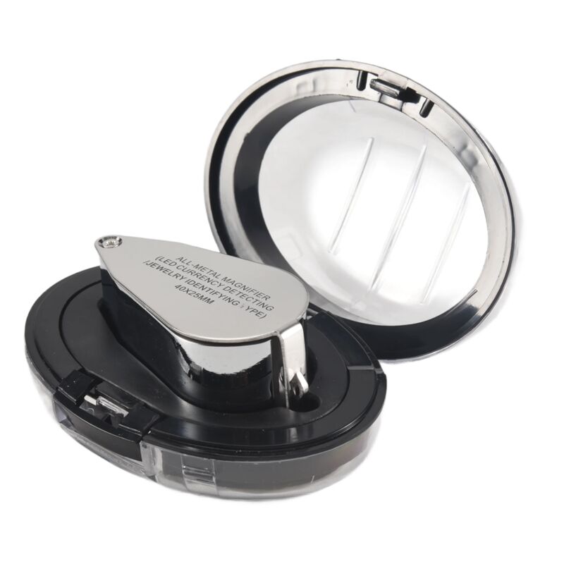 40X LED-Taschenlupe Juweliere Brillenlupe Lupenlupe UV-Licht