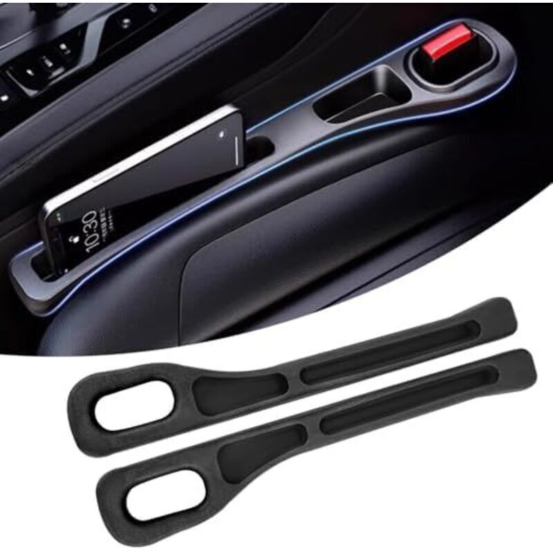 40x7x3,2cm 2 Stück Aufbewahrungsbox für den Autositzspalt, Organizer für den Vordersitz, Aufbewahrung für Handys, Karten usw.