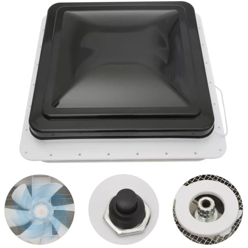 42 x 42 cm Dachhaube Dachfenster Dachluke Vent für Wohnwagen, Wohnmobil Klar