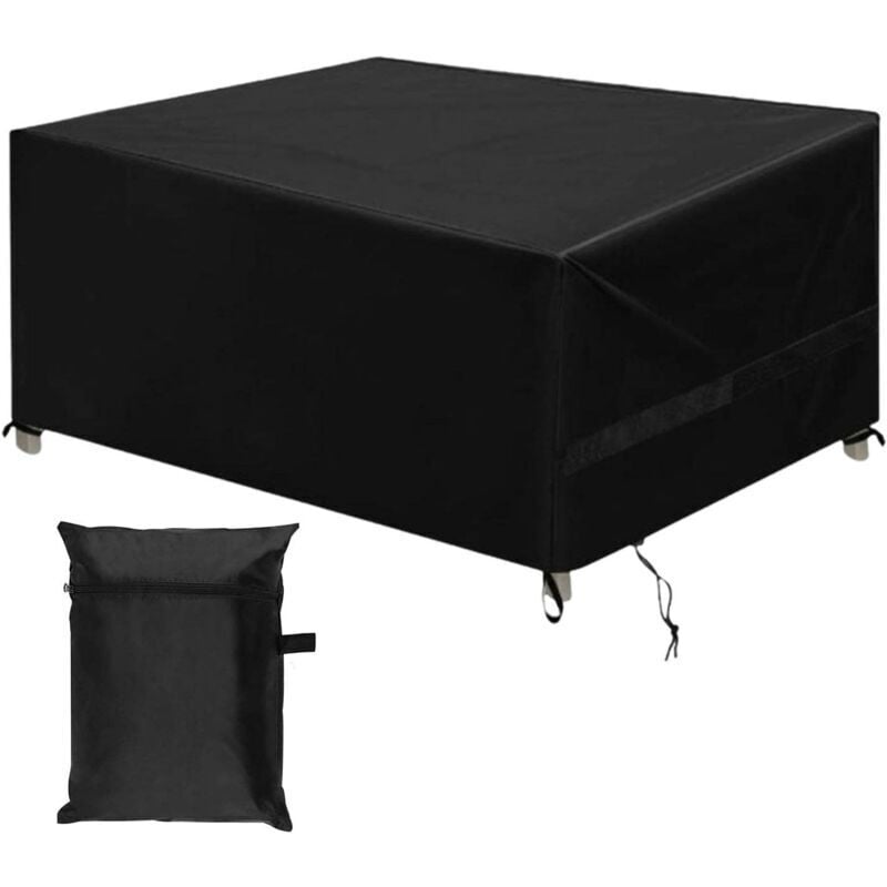 KZQ - 420D Gartenmöbel-Abdeckung, wasserdichtes, reißfestes Oxford-Gewebe, Schutzhülle für Gartenmöbel, Strandsofa, Stuhl, Schwarz, 180x120x74cm Ikodm
