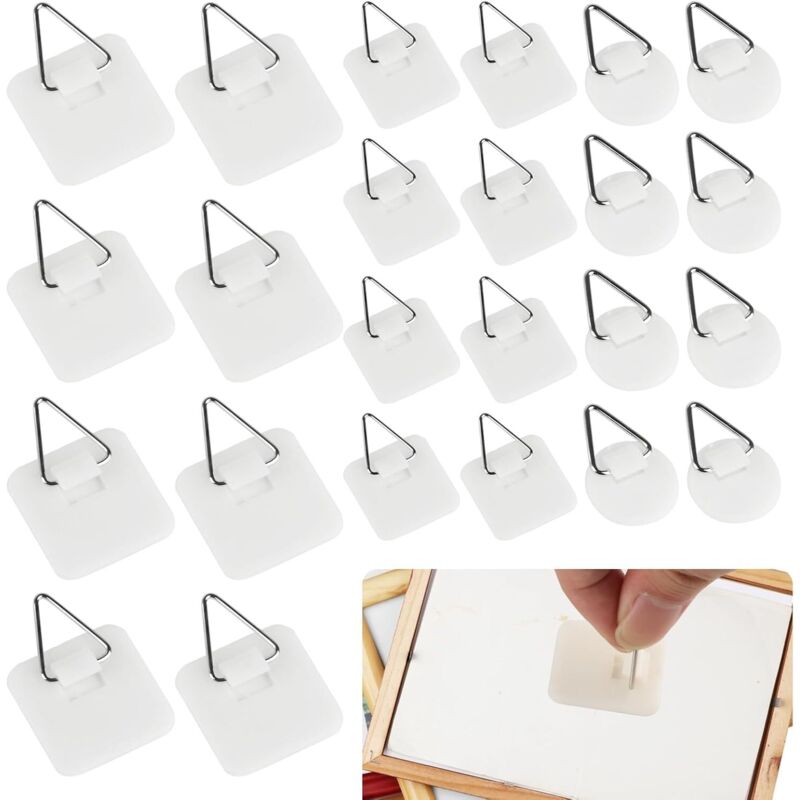 45 selbstklebende Wandhaken, Bilderhaken zum Aufhängen von Fotos und Bildern – unsichtbare Wandhaken ohne Bohren.