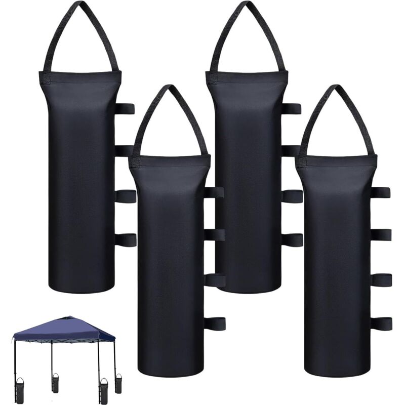 4er-Pack 40 kg schwere, robuste Pavillon-Gewichtstaschen für Pavillonbeine, geeignet für Markisen, Zelte und Pavillons (Oxford 800D – 50 x 20 cm –