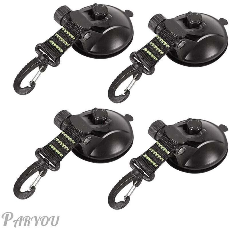 4er-Pack Anker-Saugnapfe mit Saugnapf-Befestigung für Auto, Camping, Plane, Multifunktions-Saugnapf-Zubehör für Zelte als Auto-Seitenmarkise