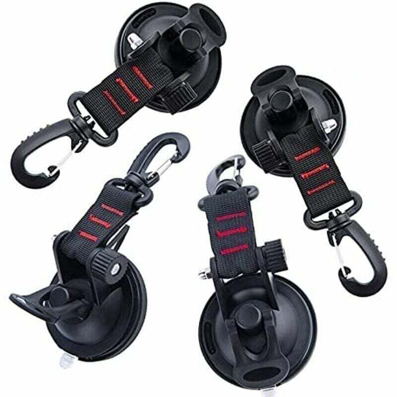 Ugreat - 4er-Pack Anker-Saugnapfe mit Saugnapf-Befestigung für Auto, Camping, Plane, Multifunktions-Saugnapf-Zubehör für Zelte als Auto-Seitenmarkise