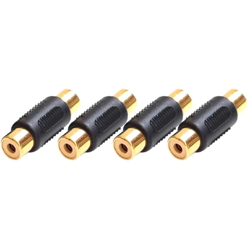 4er-Pack Cinch-Buchse-auf-Buchse-Adapter, Cinch-Phono-Buchsen-Koppler-Adapter, Audio-Verlängerungskabel für Lautsprecher, Cinch-Kabel, Verstärker,