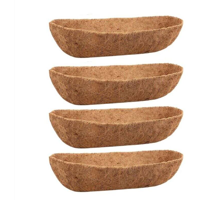 4er-Pack Nuss-Einsätze für 24-Zoll-Tröge, Wandpflanzgefäße, Geländer, Brücken, Körbe, Fenster, Natur