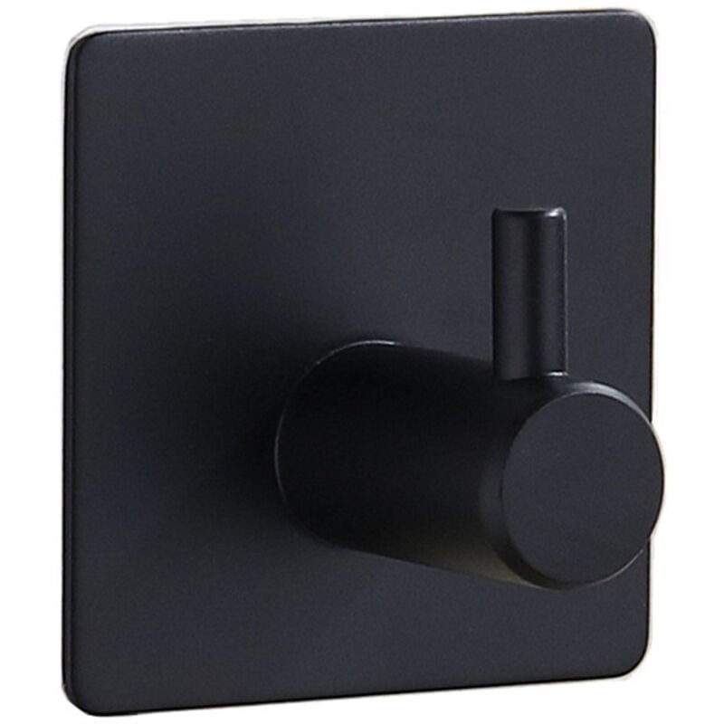 Linghhang - 4er-Pack selbstklebende Handtuchhaken aus Edelstahl zum Aufhängen von Handtüchern und Kleidung (schwarz)