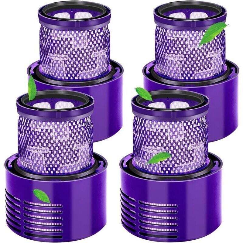 4er-Pack waschbare Ersatzfilter für Dyson V10 – Kompatibel mit den Staubsaugern V10 Cyclone, V10 Absolute, V10 Animal, V10 Total Clean, V10 Motorhead