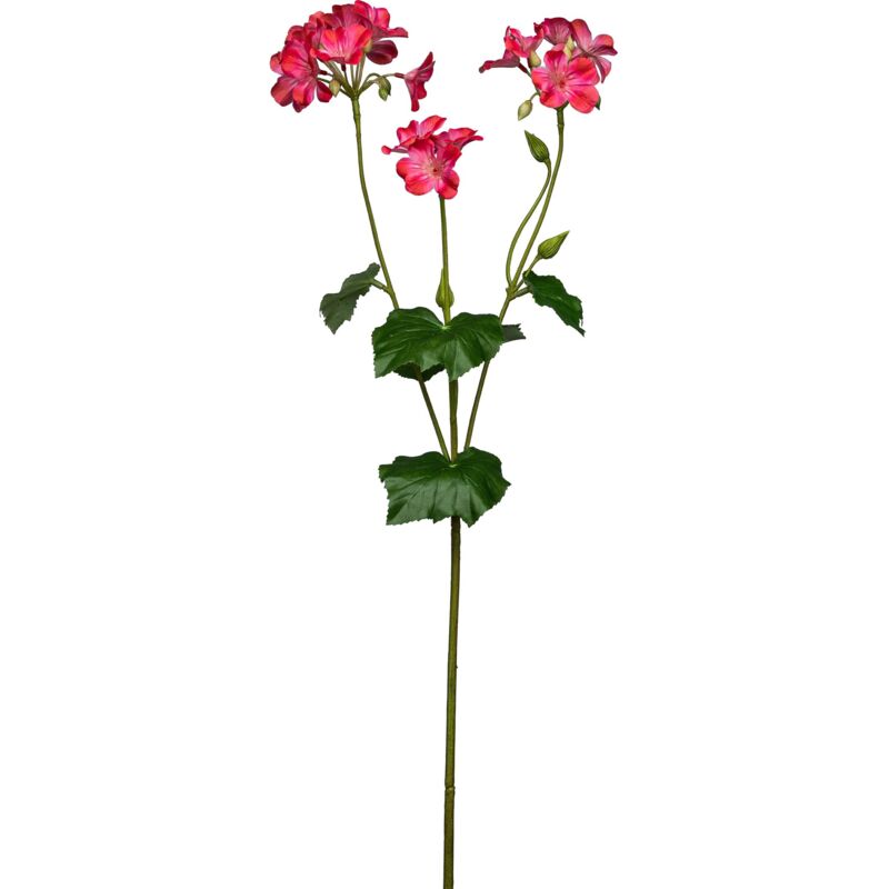 4er-Set Künstlicher Geranienzweig Pink 69 cm Deko Pflanzen Kunstblumen Kunststoffqualität