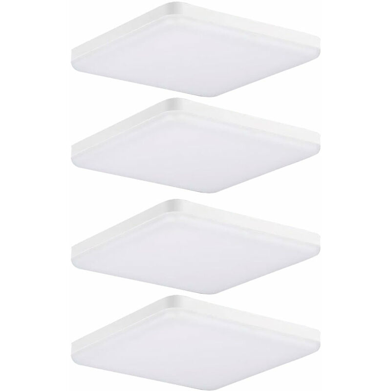 Etc-shop - 4er Set led alu Decken Panel Einbau Leuchte weiß Wohn Schlaf Arbeits Zimmer Beleuchtung Dielen Lampe