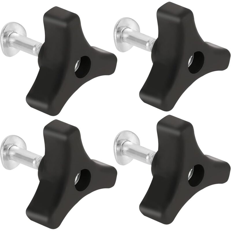 4er Set Rasenmäher Griffschrauben Set, Dreieckgriff Knaufmutter Schraube Kunststoffschrauben und Muttern für Rasenmäher Schiebegriffe Gartenwerkzeug