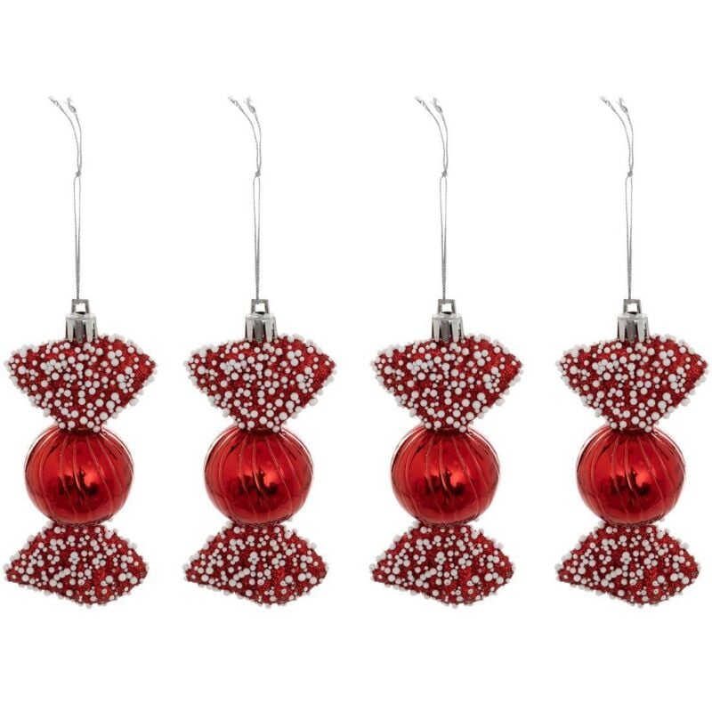 4er-Set Süßigkeiten Perle H.10cm rot - Feeric lights & christmas