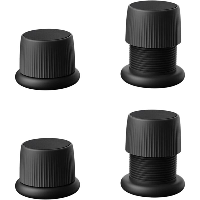 4er-Set verstellbare, rutschfeste Möbelfüße für Möbel, Betten, Sofas, Tische und Stühle, höhenverstellbar von 4 bis 6,3 cm, Schwarz