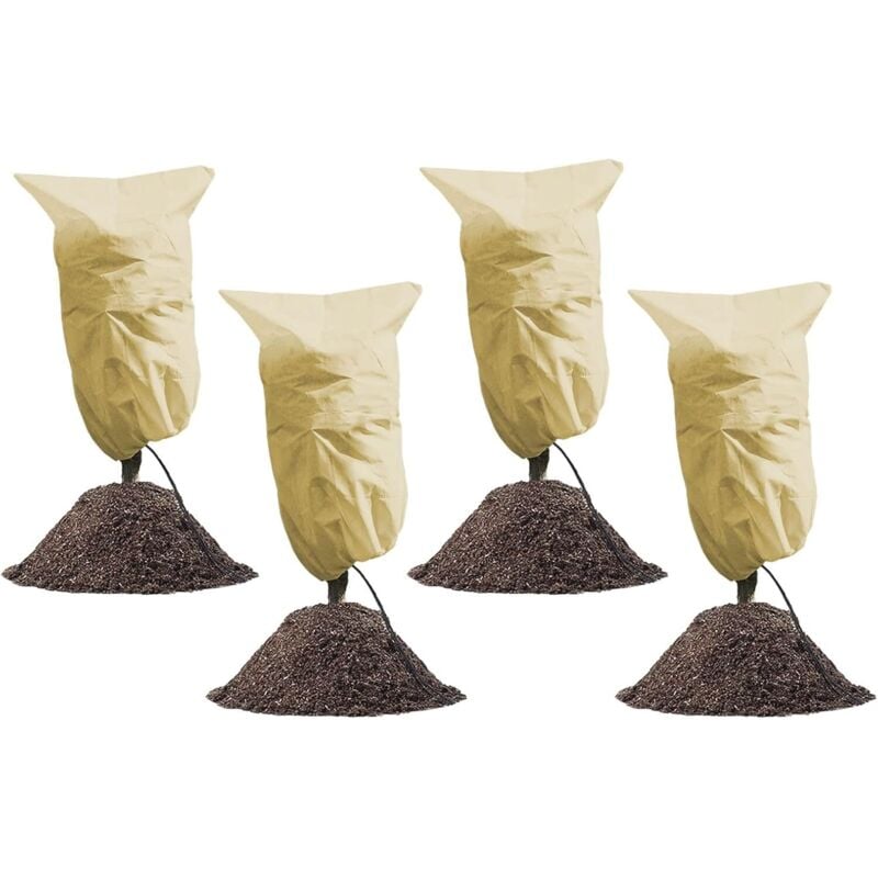 4er Set Winterabdeckungen für Pflanzen im Freien, 100 x 80 cm Winterabdeckung für Pflanzen, Winterabdeckung, Baum-Winterabdeckung, verstellbare