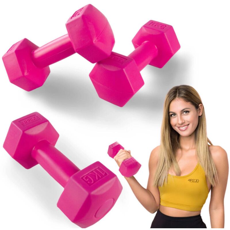 4FIZJO HEXAGONAL Hanteln - 2 Stück Blau 2kg