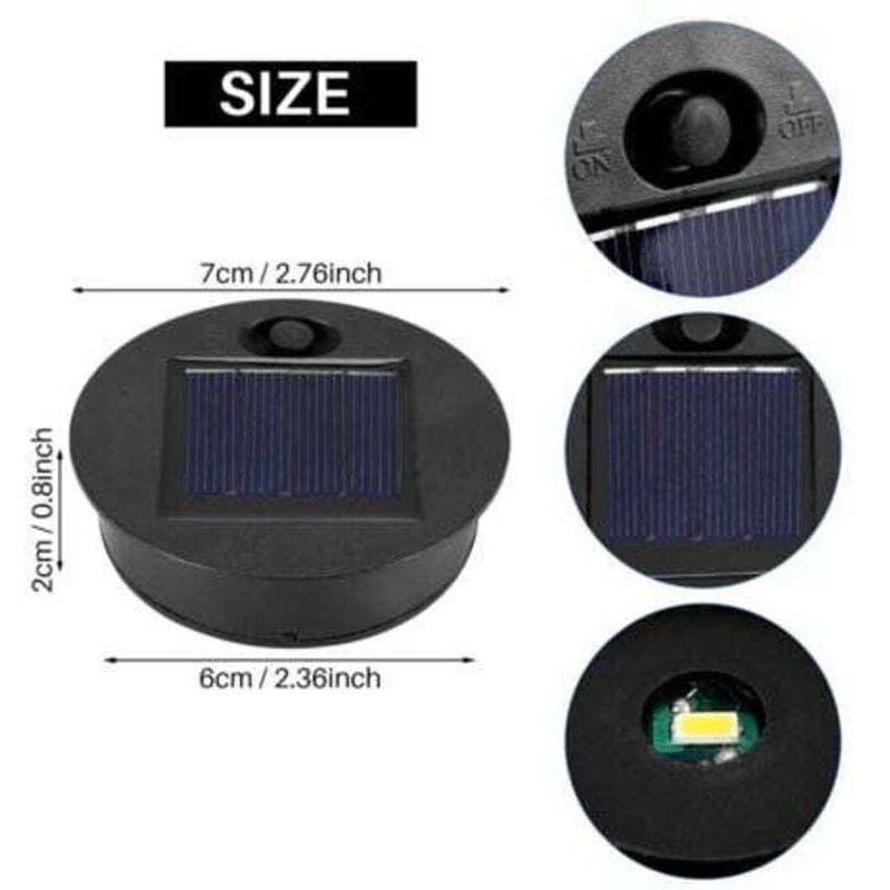 4Pcs Solar Licht Ersatzteile Outdoor Hängen Laterne Kopf Runde Solar Licht Teile Wasserdichte Solar Lichter FLITI