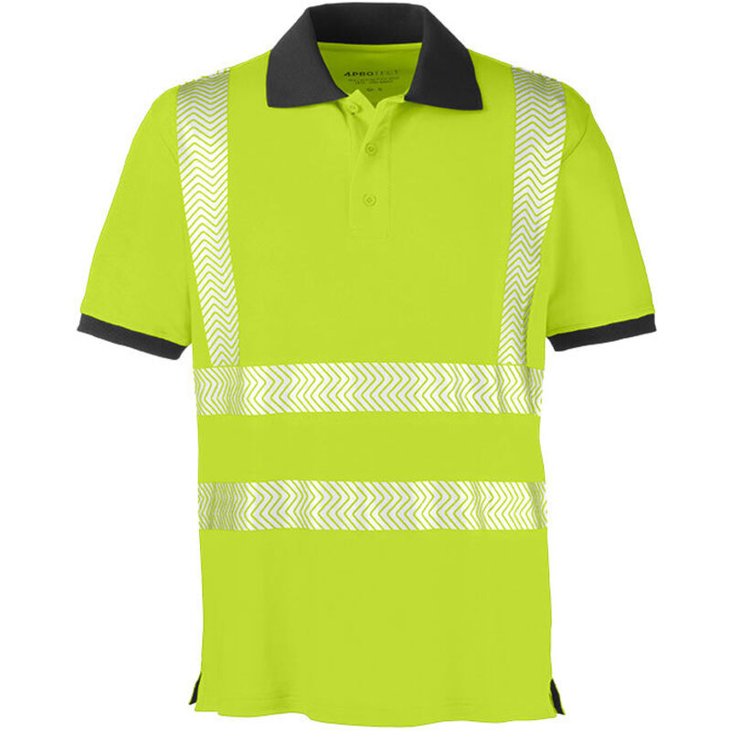 4PROTECT® Warnschutz-Poloshirt ORLANDO leuchtgelb/grau 3434 Gr. 4XL