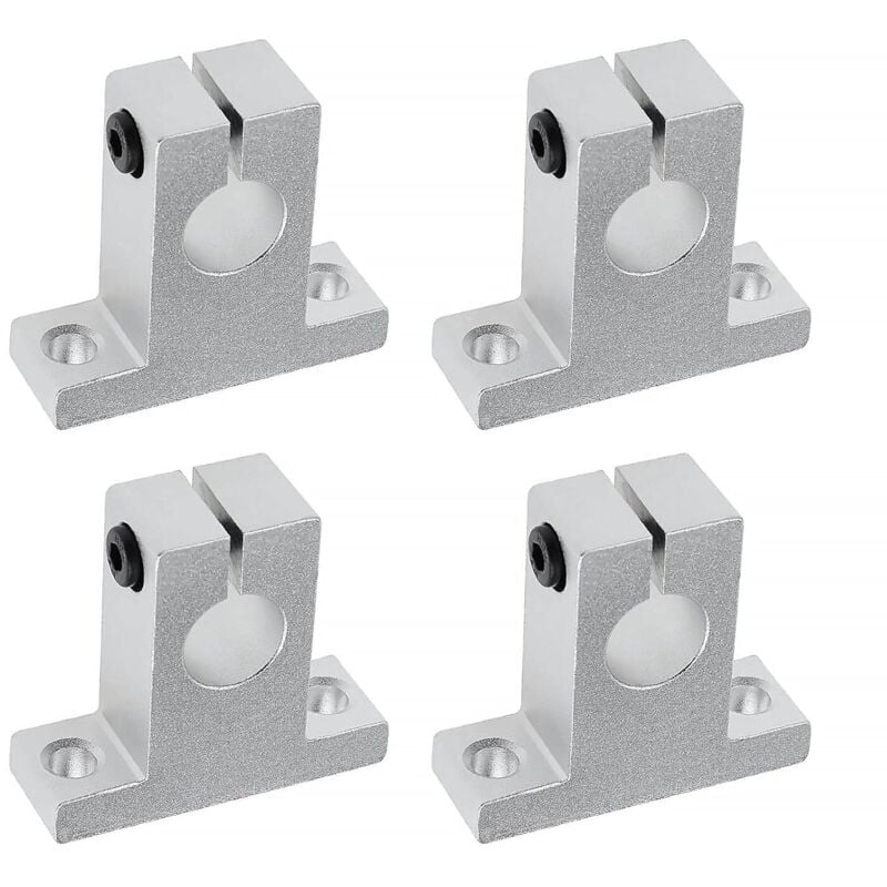 4x SK16 Linearwellenunterstützung 16 mm CNC-Linearbewegungs-Kugelschlitteneinheiten Schienenstützwellenführung für 3D-Drucker-Mehrachsenmaschine
