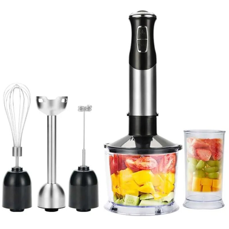 5-in-1 Stabmixer - Pürierstab - 1000W - 21 Geschwindigkeitsstufen - Hackmesser, Schneebesen, Mixer für Babynahrung