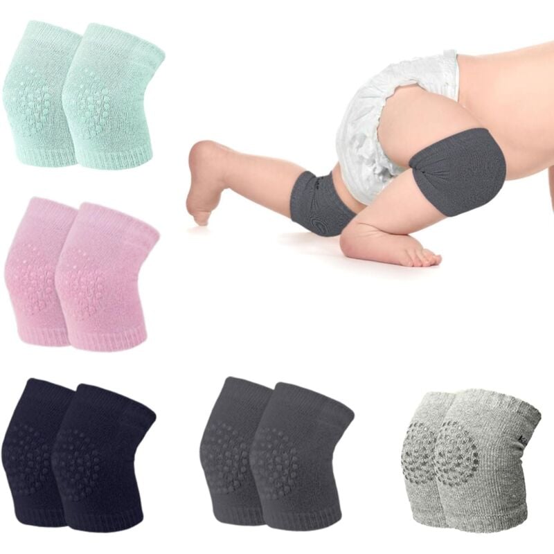 Bluedeer - 5 Paar Knieschoner Baby, mit Rutschfesten Noppen Knieschoner Baby Krabbeln, Baby Knieschoner Krabbeln, Sicher und Unterstützend Krabbel