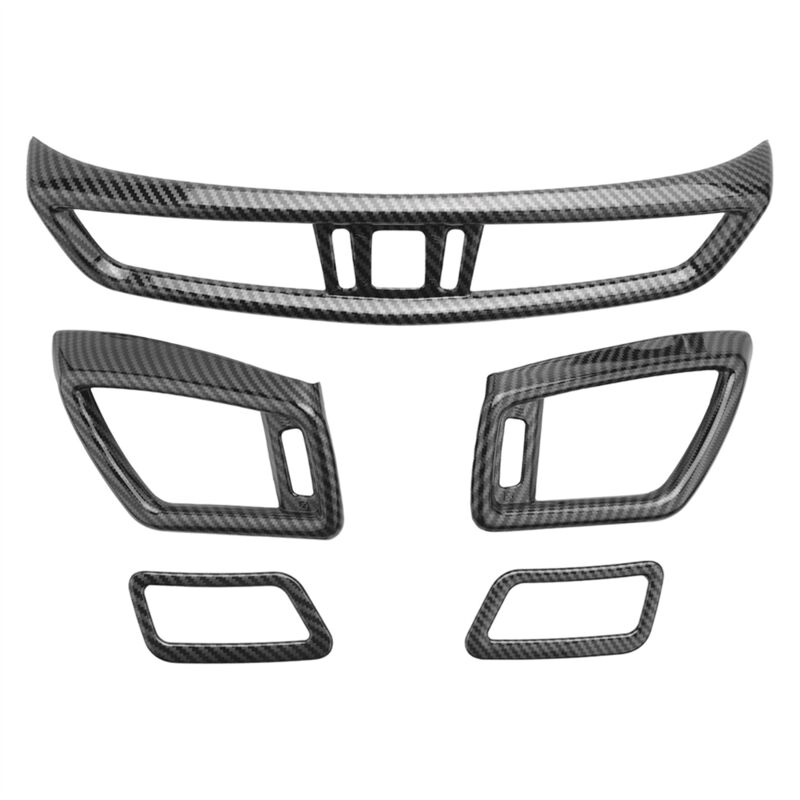 5 Pcs Auto Front Konsole Klimaanlage Vent Outlet Abdeckung für T32 Rogue J11 2014-2020 Carbon Faser