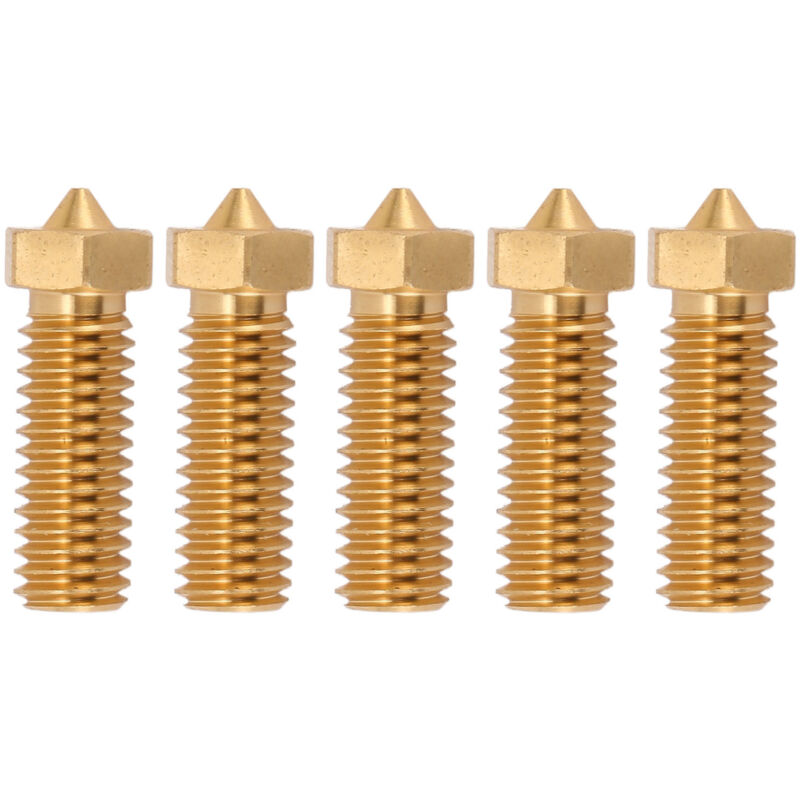 5 Stück CHT V6 3D-Druckerdüse, 3 Löcher, hoher Durchfluss, 30 Mohs Härte, hoher Durchfluss, Druckkopf für Ender 3, 1,75 mm, PLA, ABS, 0,8 mm