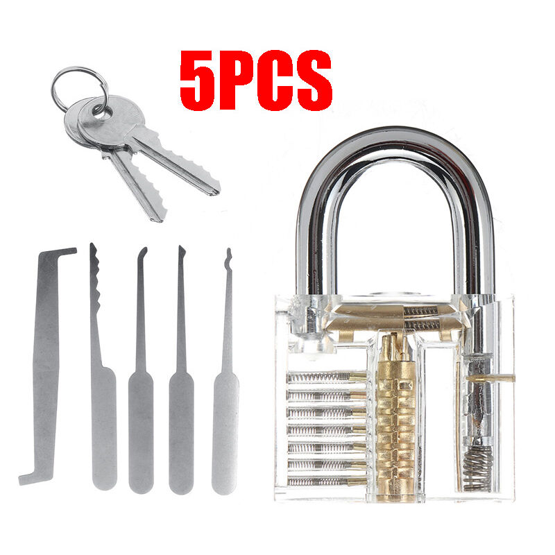 5 Stück Entriegelungs-Schlosser-Praktische Dietrich-Schlüsselextraktor-Vorhängeschloss-Dietrich-Werkzeugsätze