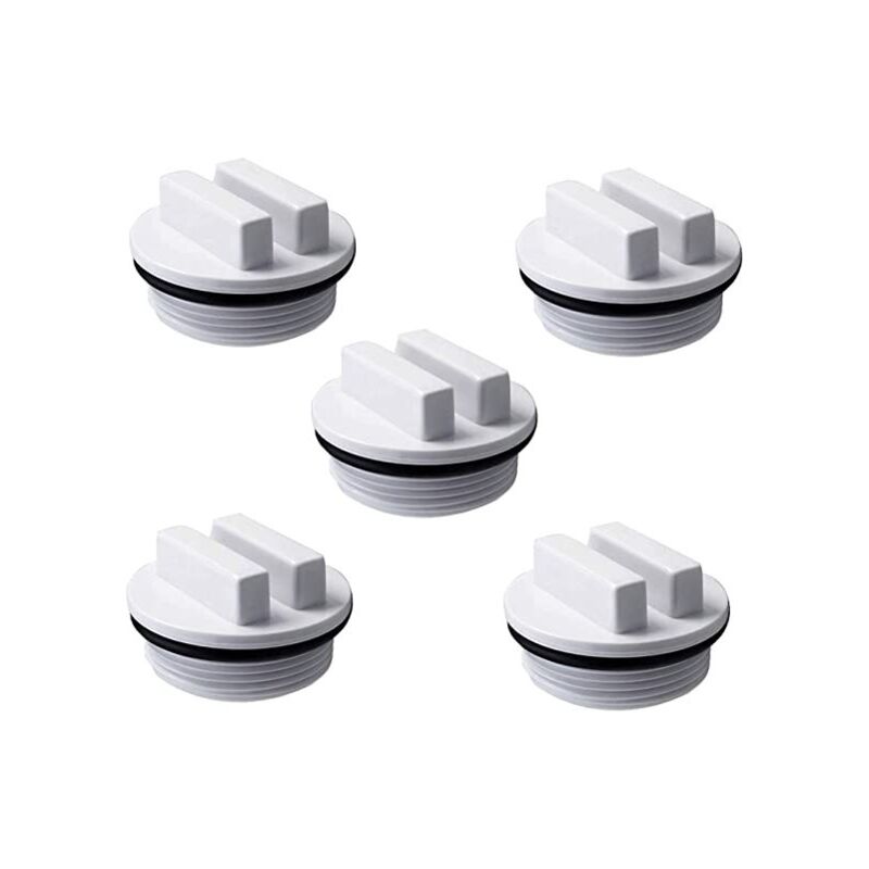 5 Stück Pool-Winterstopfen, 1,27 cm Pool-Rücklaufstopfen, Gewindestopfen für Poolschläuche mit O-Ring für Pools und Spas