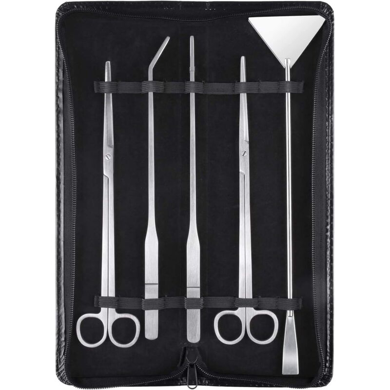 5-teiliges Aquarium- und Terrarium-Set, Aquascaping-Set aus Edelstahl, Aquariumbehälter, Wasserpflanzen-Clip