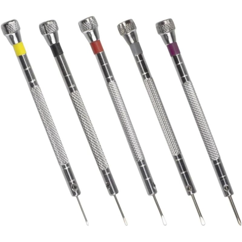 5-teiliges kleines Präzisionsschraubendreher-Set für die Uhrmacherei, Brillen, Uhrenarmband-Reparaturwerkzeug, Uhrenwerkzeug-Set für den