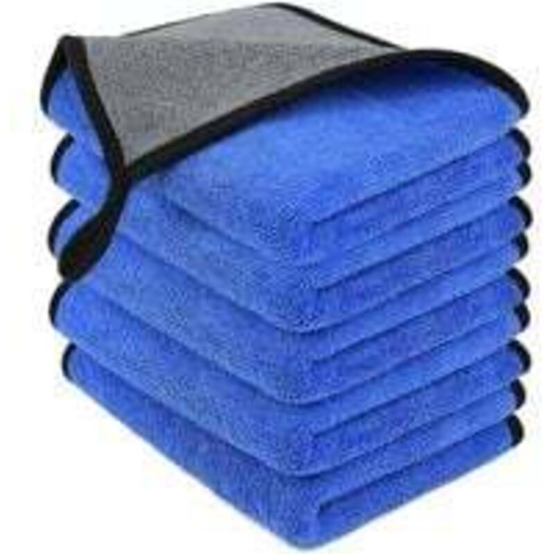 5-teiliges Mikrofasertuch, wiederverwendbares Mikrofaser-Reinigungstuch für die Fensterreinigung/alle Wäsche/Autopoliermaschine/Haushalt, super