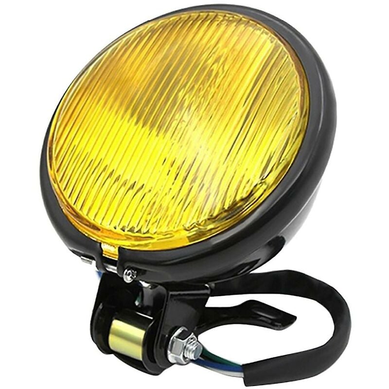 Woosien - 5 Zoll Scheinwerfer Frontlampe Lampe Motorrad Retro Scheinwerfer Lampe Motorrad Zubehör Retro Schwarz