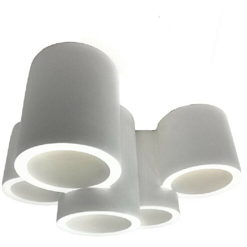 Trade Shop Traesio - Trade Shop - 5-Zylinder-Gips-Kronleuchter schmerzhafte Deckenlampen im Rampenlicht Gu10 GS-C07 -