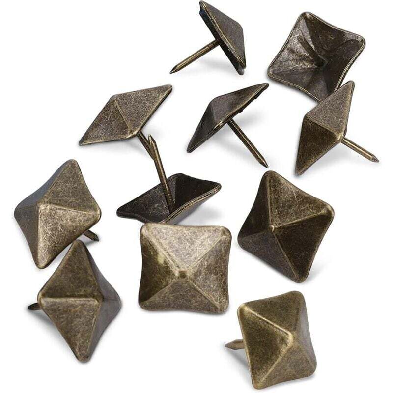50 (19x19x20mm) Polsternägel, dekorative Messingnägel, Vintage-Polsternägel für Möbel, Sofas, Sessel, Betten und Stühle